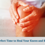 Winter knee treatment recovery benefits - patient walking in snow with healthy knees