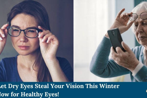 Person experiencing dry eyes in winter while sitting indoors, highlighting the importance of winter eye care and protection.