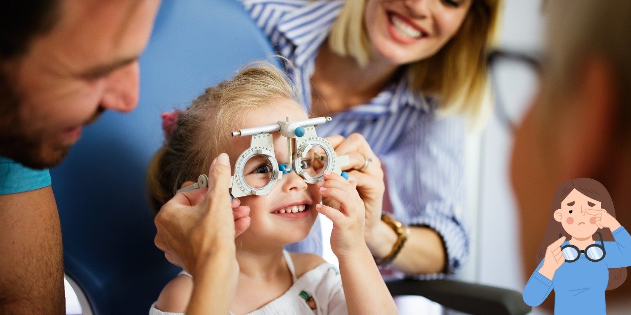 "Child rubbing eyes due to discomfort, indicating possible hidden eye problems in kids."